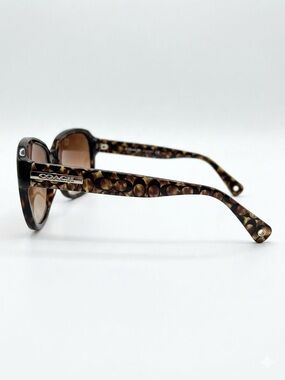 Coach HC 8105 Amber Prescription Sunglasses Tortoise Ocelot Frames + Case